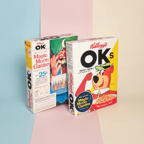 Printed Cereal with Bear on Box