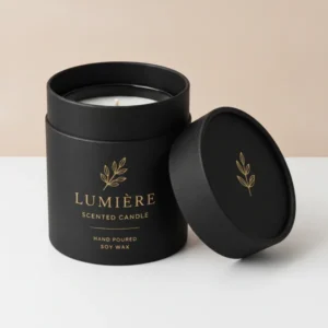 Black Paper Candle Tube