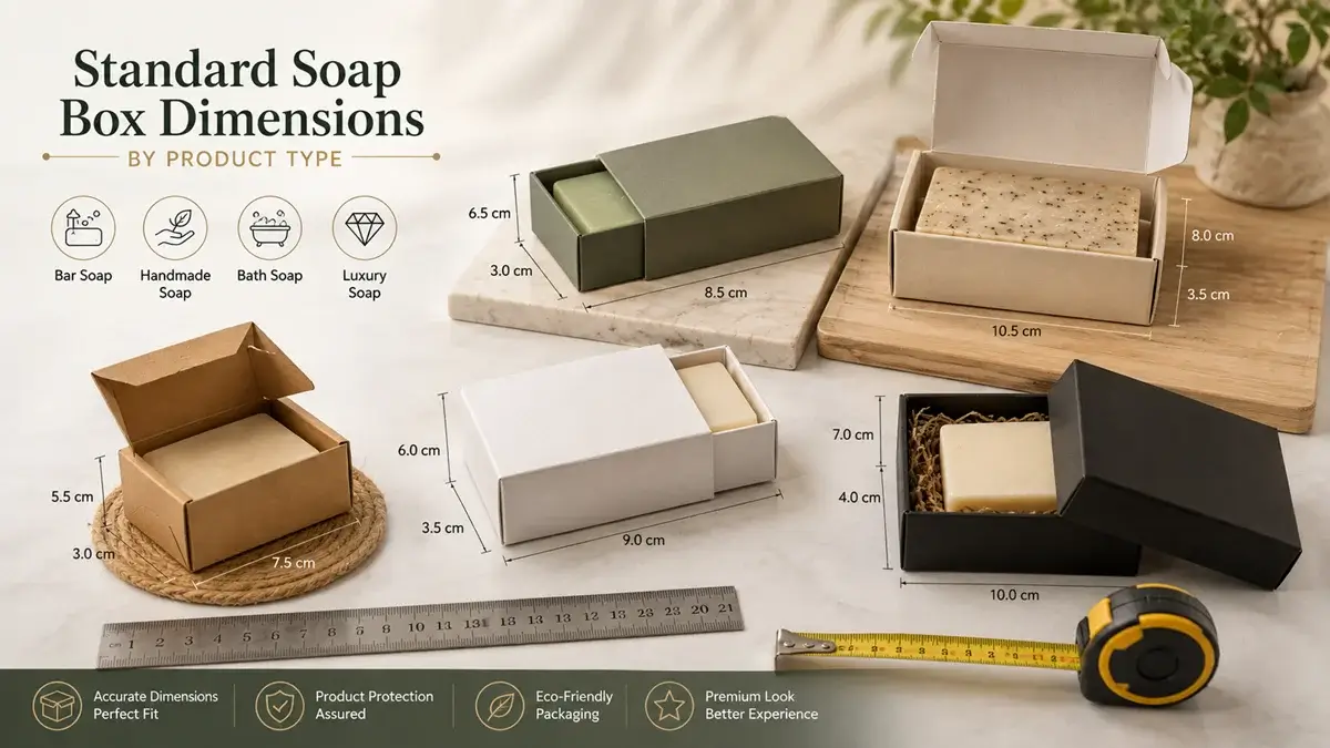 Standard soap box dimensions by product type