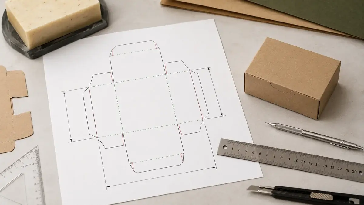 Turn the approved size into a soap box dieline